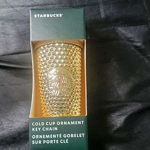 Starbucks 2022 Gold Key Chain Ornament